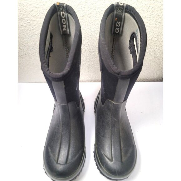 Kids Bogs Classic Insulated Waterproof Ankle Rain Boots Black Size 13